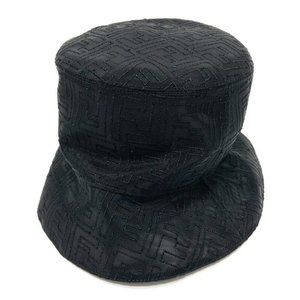 FENDI FF Zucca pattern mesh Bucket hat Nylon Black